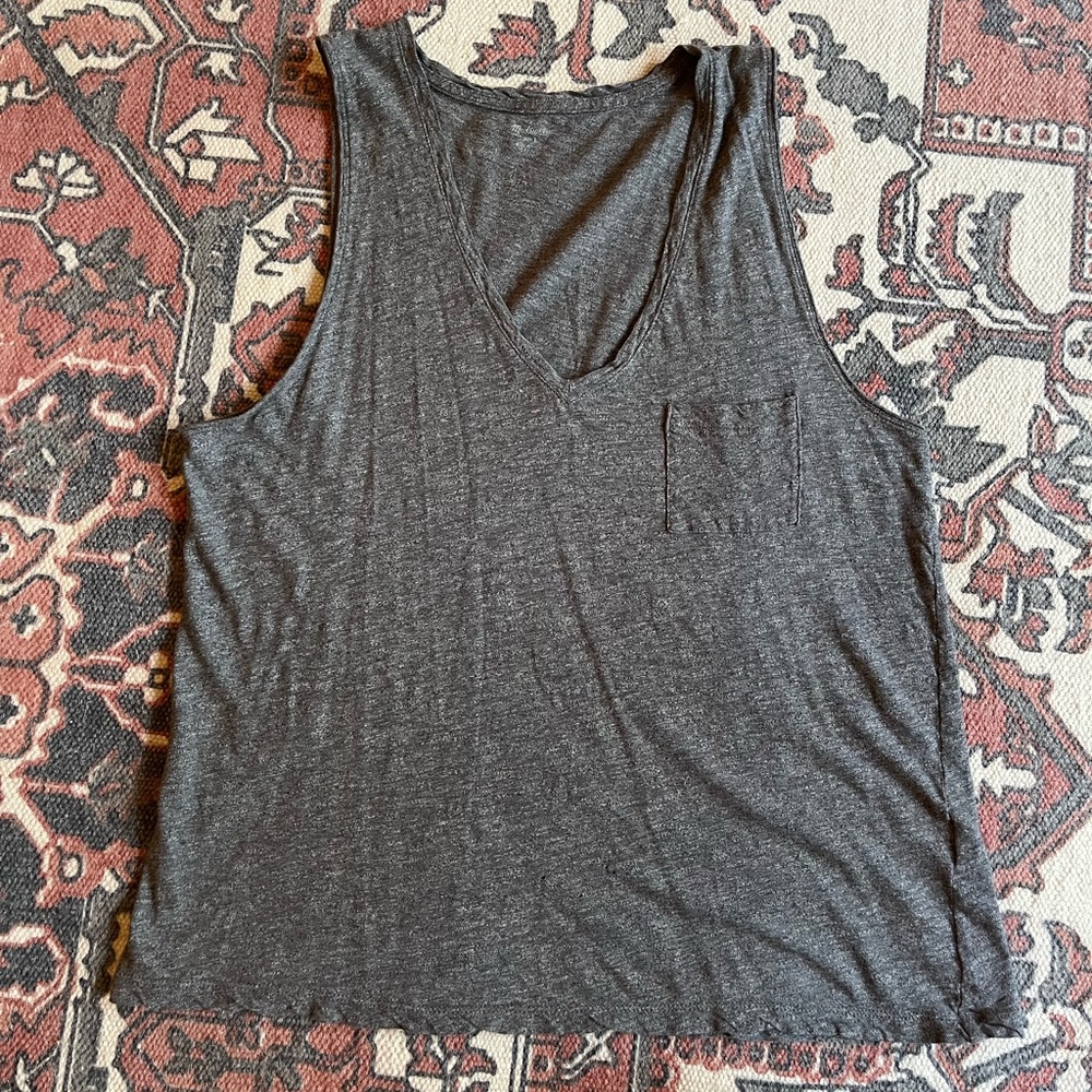 Whisper Cotton V-Neck Pocket Tank